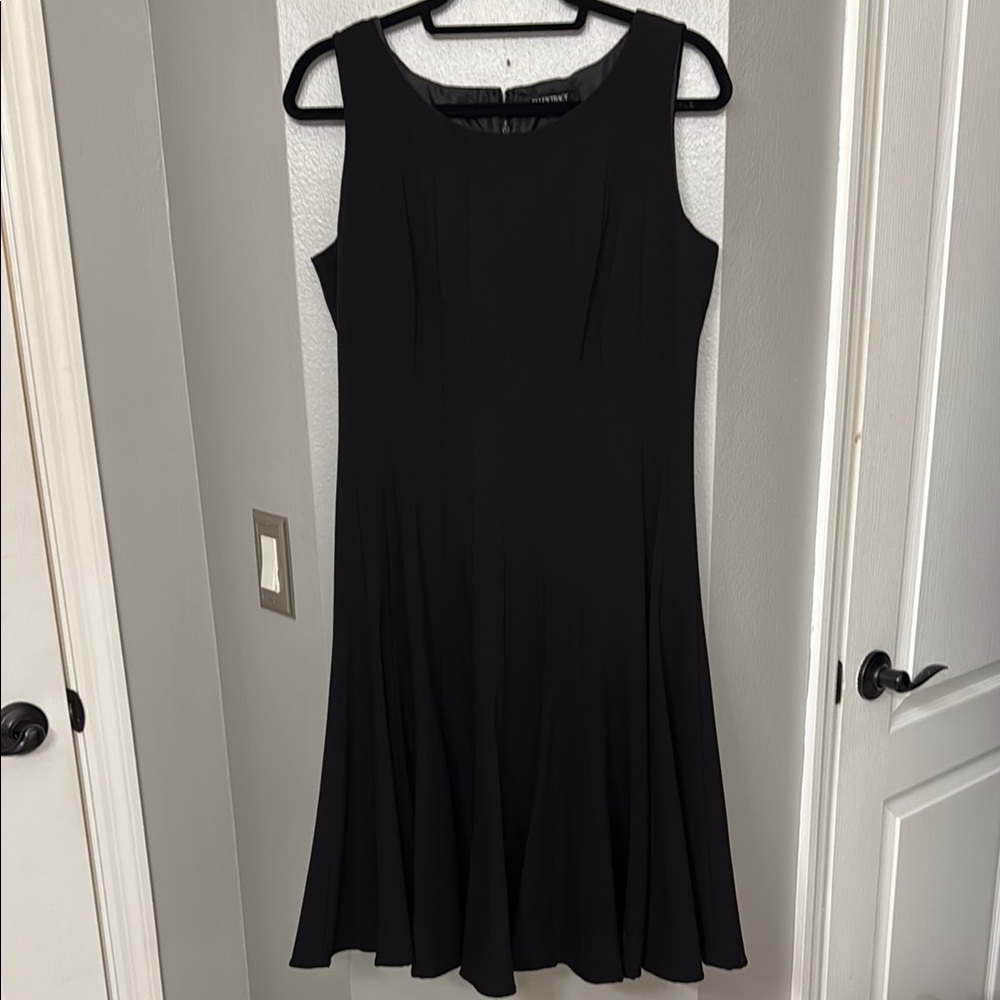 Ellen Tracy Classic Black Midi Dress